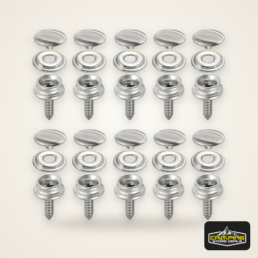 10 Sets Stainless Steel Tapping Snap Fastener Kit Tent Marine Yacht Boat Canvas Cover Tools Sockets Buttons Car Canopy Accessori