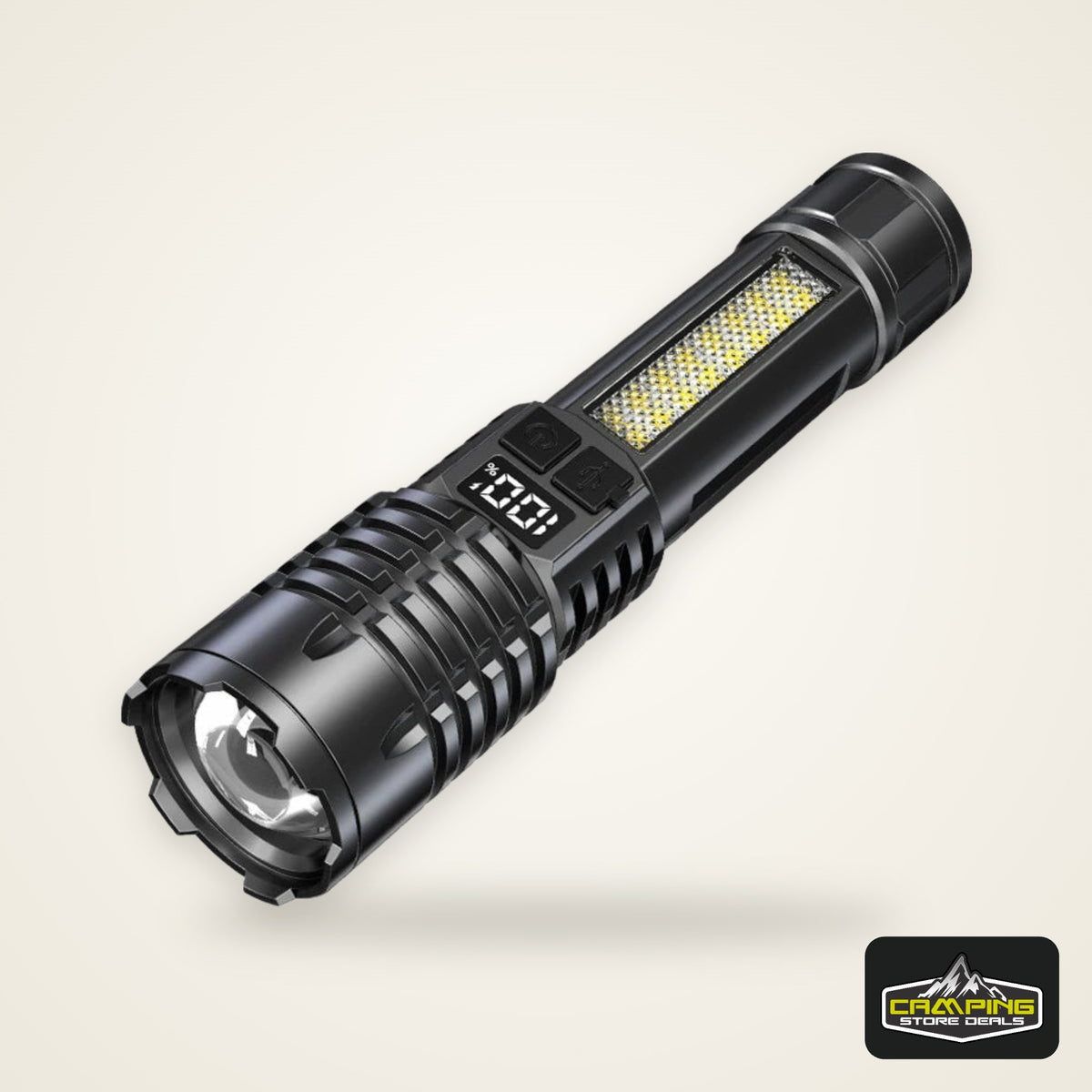 100000LM Super Bright Flashlight Rechargeable LED Torch Long Range Tactical Lamp for Outdoor Waterproof Camping Fishing Lantern