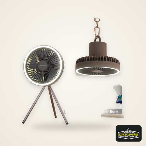 10000mAh 4000mAh Camping Fan Rechargeable Desktop Portable Circulator Wireless Ceiling Electric Fan with Power Bank LED Lighting