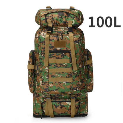 100L ACU camouflage tactical hiking backpack