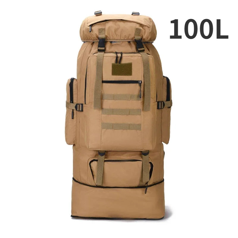 100L Mountaineering Backpack Large Capacity Outdoor Bag