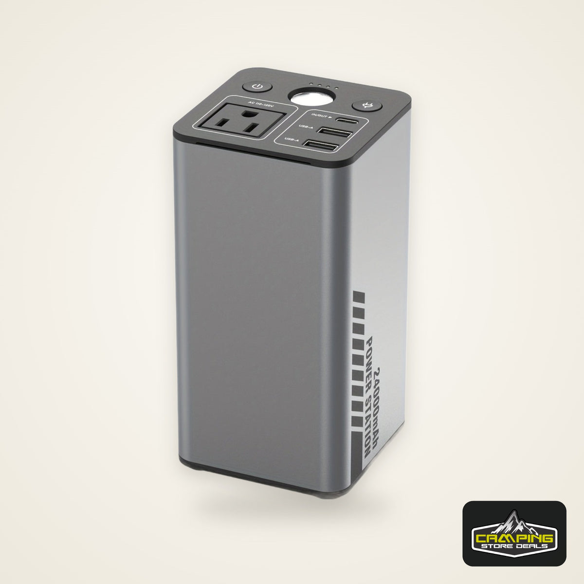 100W Portable Power Station with AC Outlet, 24000mAh/88.8Wh High-Capacity Battery, 110V/220V Dual Voltage, Compact & Lightweight Design for Camping, Home, Office, and Outdoor Use, Portable Charger