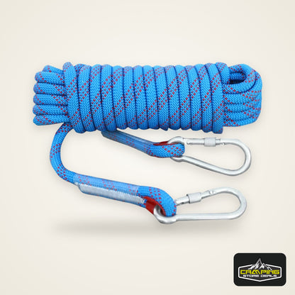 10mm Outdoor Rock Climbing Rope 10M Static Rapelling Rope for Fire Rescue Safety Escape Tree Climbing Durable for Outdoor Sports