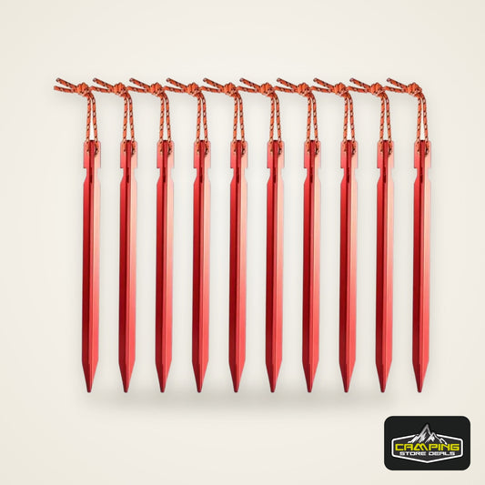 10Pcs/lot 18cm Aluminum Alloy Tent Takes Pegs Heavy Duty Travel Outdoor Camping Accessories Tarp Ultralight Nails Ground Peg
