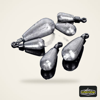 Teardrop Fishing Weight Sinkers (10 Pack)