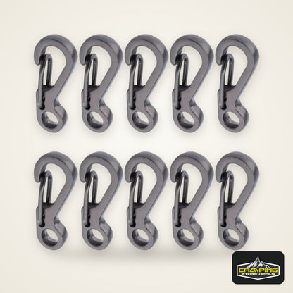 10Pcs/lot Mini Carabiner Paracord Tactical Gear Hooks Key Chain Camping EDC Survival Climbing SF Spring Backpack Clasps Keychain