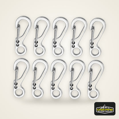 10Pcs/lot Mini Carabiner Paracord Tactical Gear Hooks Key Chain Camping EDC Survival Climbing SF Spring Backpack Clasps Keychain
