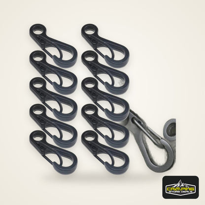 10Pcs/lot Mini Carabiner Paracord Tactical Gear Hooks Key Chain Camping EDC Survival Climbing SF Spring Backpack Clasps Keychain