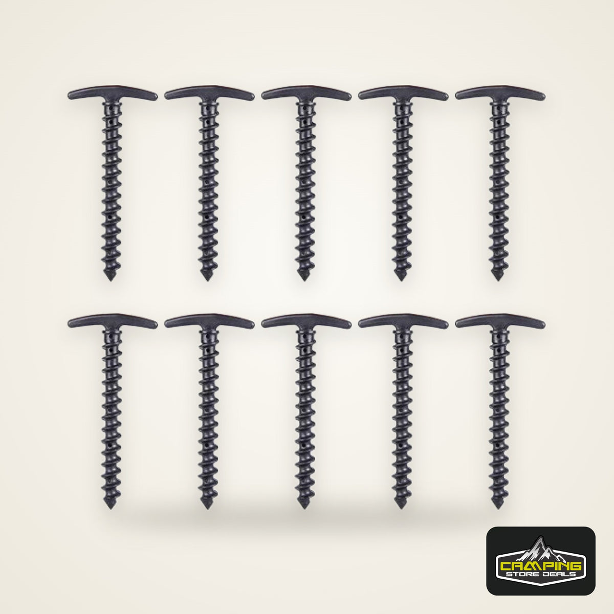 10pcs/pack Tent Pegs Ground Nails Outdoor Camping Peg Screw Anchor Stakes Hiking Tent Pins Windproof Tent Accessories 14.5x7cm