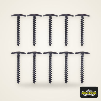 10pcs/pack Tent Pegs Ground Nails Outdoor Camping Peg Screw Anchor Stakes Hiking Tent Pins Windproof Tent Accessories 14.5x7cm
