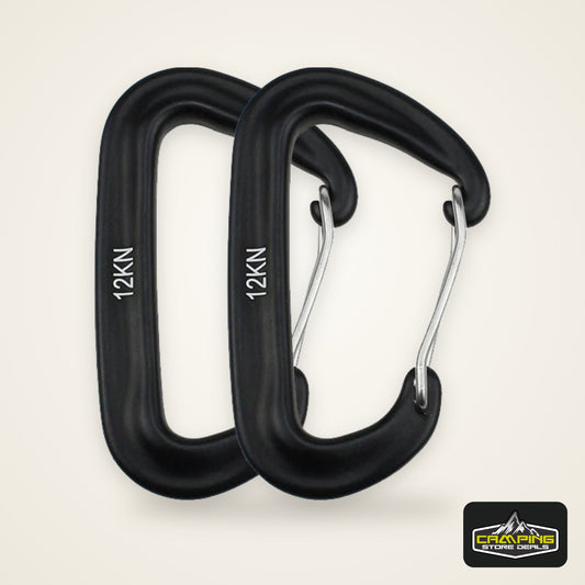 12KN Small Climbing Carabiner D-Shape Mountaineering Buckle Hook Safety Lock Outdoor Camping Hiking Key Chain