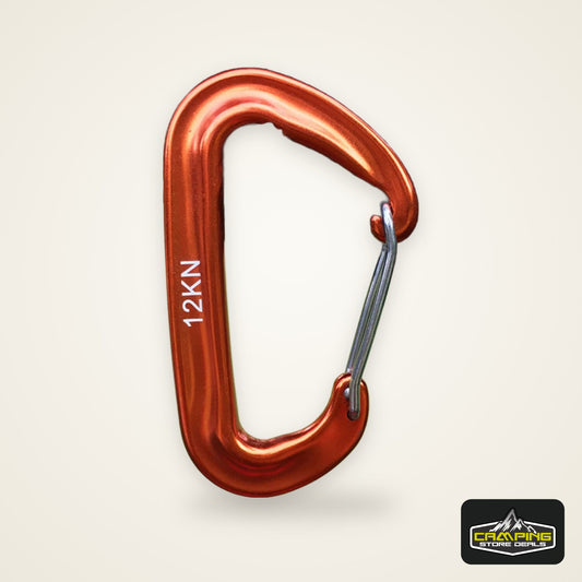 12KN Small Climbing Carabiner D-Shape Mountaineering Buckle Hook Safety Lock Outdoor Camping Hiking Key Chain