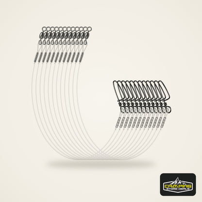 Fluorocarbon Leader Lines with Swivel and Snap (12/24 Pack)