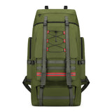 130L green waterproof mountaineering backpack front view