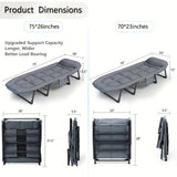 1pc Sleeping Cots For Adults, Portable & Foldable Bed With Mattress And Pillow, Heavy Duty Sturdy Frame For Camping, Travel, Room, Office