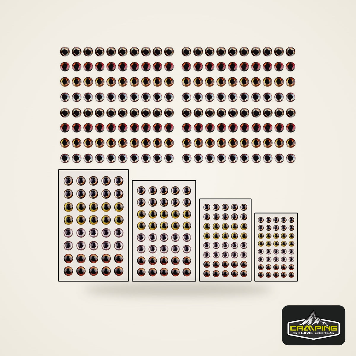 4D Realistic Fish Eyes for Lures and Flies (160 Pack)