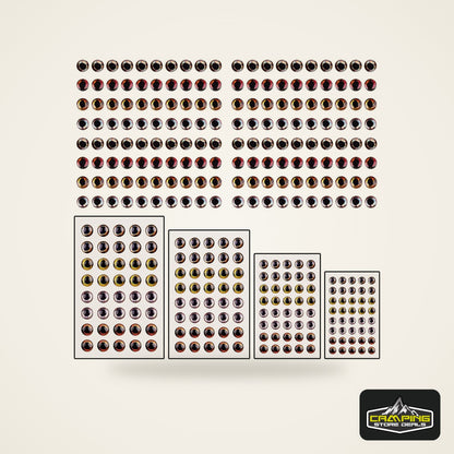 4D Realistic Fish Eyes for Lures and Flies (160 Pack)