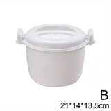 Microwave Rice Cooker Steamer Pot Pastamaker Oven Veggie Cookware Cooking Soup Pressure Pots Bowl Micro Vegetable Container