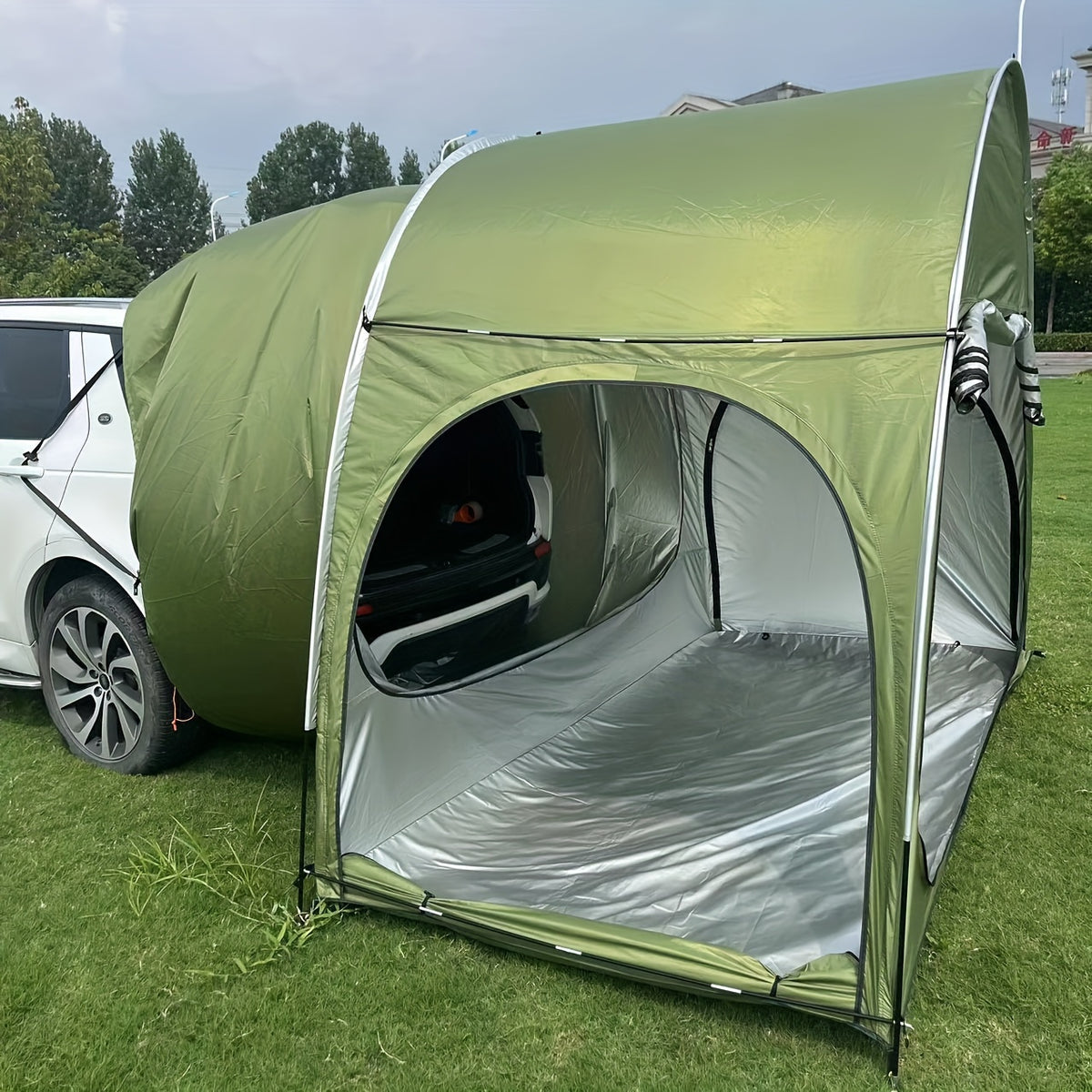 Waterproof Car Camping Tent - Quick-Opening, Self-Driving Sunshade, Spacious Outdoor Shelter with Easy Setup and Takedown, Ideal for Family Camping Trips and Road Adventures
