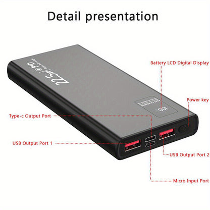 Portable Power Bank USB LCD External Battery Charger For Cell Phone