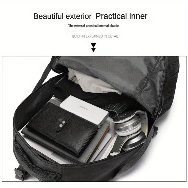 15.85gal Hiking Backpack – Durable Nylon Travel Bag with Shoe Compartment & Bottle Holder