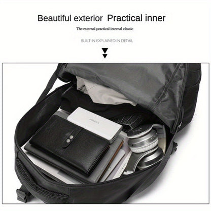 15.85gal Hiking Backpack – Durable Nylon Travel Bag with Shoe Compartment & Bottle Holder