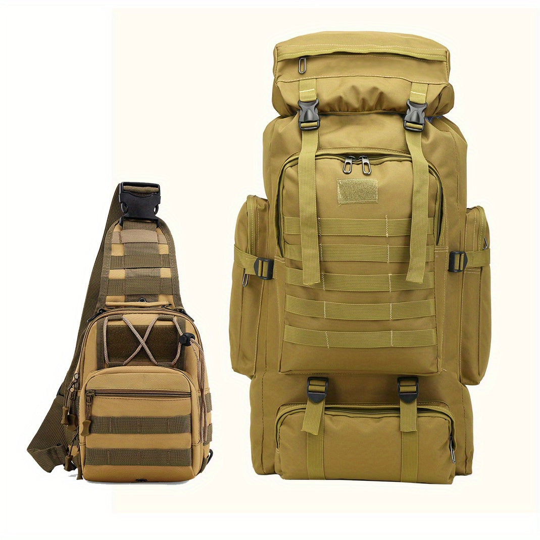[Lightweight | Hiking] 80L Lightweight Hiking Backpack | Camping Backpack Packable Backpacking Daypack For Men Travel Climbing Outdoor Sports Tactical Backpack
