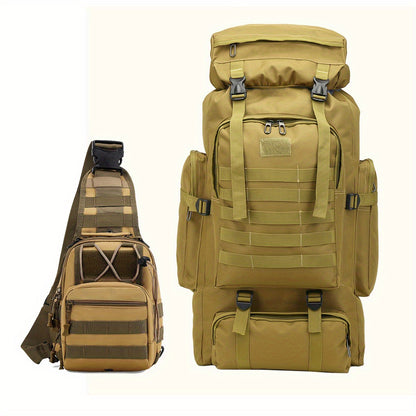 [Lightweight | Hiking] 80L Lightweight Hiking Backpack | Camping Backpack Packable Backpacking Daypack For Men Travel Climbing Outdoor Sports Tactical Backpack