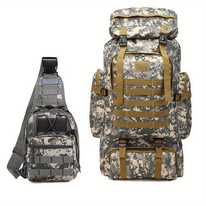 [Lightweight | Hiking] 80L Lightweight Hiking Backpack | Camping Backpack Packable Backpacking Daypack For Men Travel Climbing Outdoor Sports Tactical Backpack