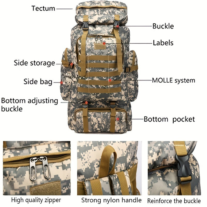 [Lightweight | Hiking] 80L Lightweight Hiking Backpack | Camping Backpack Packable Backpacking Daypack For Men Travel Climbing Outdoor Sports Tactical Backpack