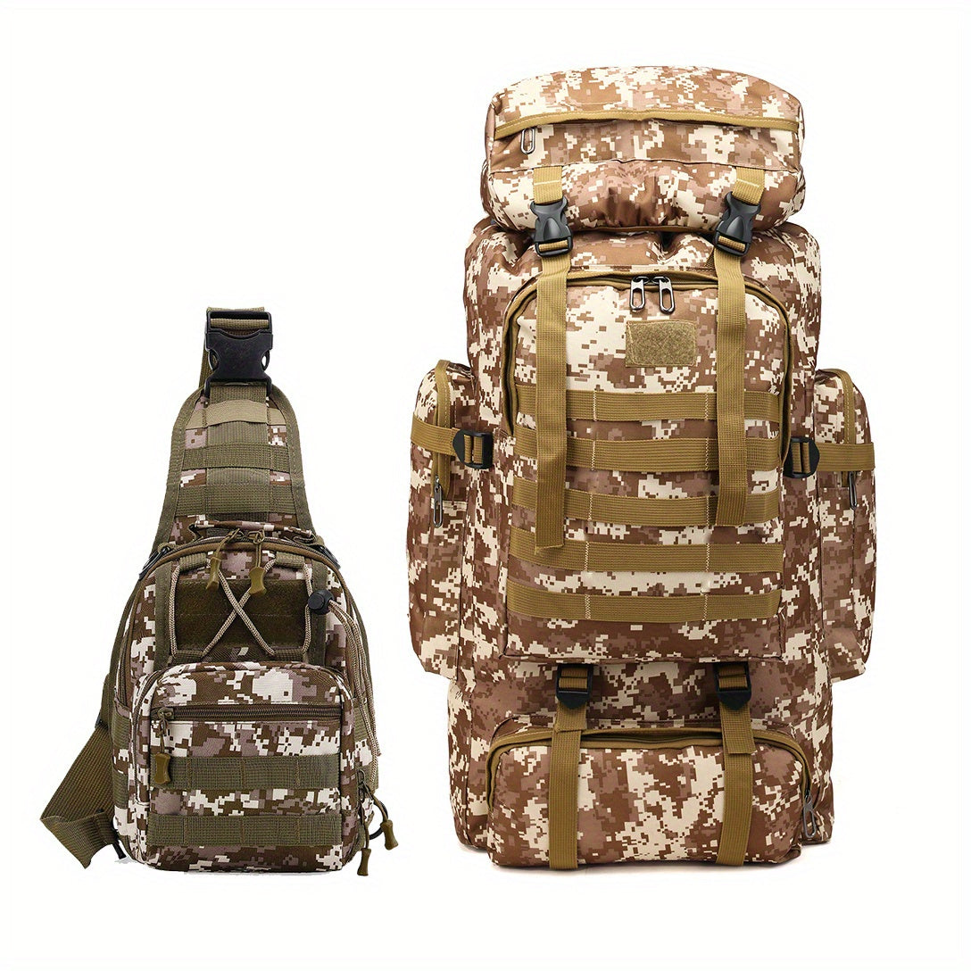 [Lightweight | Hiking] 80L Lightweight Hiking Backpack | Camping Backpack Packable Backpacking Daypack For Men Travel Climbing Outdoor Sports Tactical Backpack