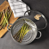 Kitchen Academy Pots and Pans Set Nonstick, 30 Pieces Induction Kitchen Cookware Set, Granite Coating Cooking Pans Set