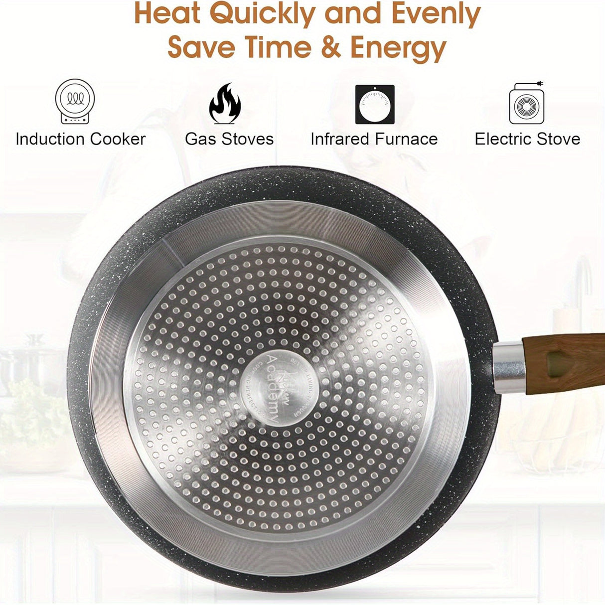 17-Piece Premium Green Granite Induction Cookware Set - Durable Aluminum Non-Stick Pots and Pans Set with Heat-Resistant Handles - PHIVILLA Brand, Easy Cleaning, and Even Heat Distribution