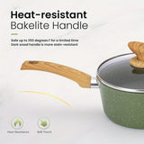 Kitchen Academy Pots and Pans Set Nonstick, 30 Pieces Induction Kitchen Cookware Set, Granite Coating Cooking Pans Set