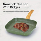 Kitchen Academy Pots and Pans Set Nonstick, 30 Pieces Induction Kitchen Cookware Set, Granite Coating Cooking Pans Set