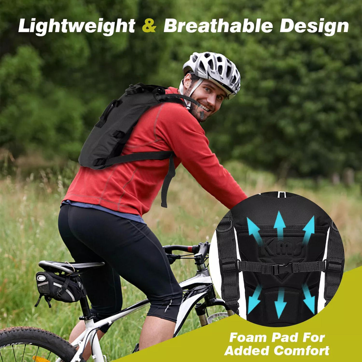 1PC 3L Hydration Backpack Water Bladder Bag Pack Cycling Outdoor Hiking Camping Bag