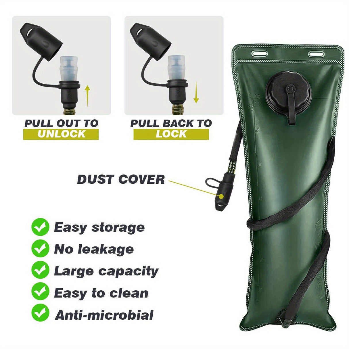 1PC 3L Hydration Backpack Water Bladder Bag Pack Cycling Outdoor Hiking Camping Bag