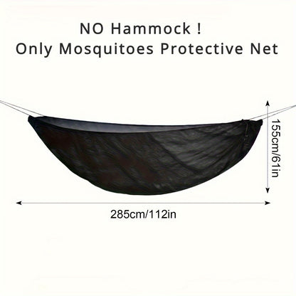1pc Black Hammock Mosquito Net - Lightweight, Portable, and Durable Mesh Protection for Outdoor Camping, Travel, and Relaxation - Fits All Hammocks, Easy Setup with Adjustable Elastic Bungees, Hammocks for Outside