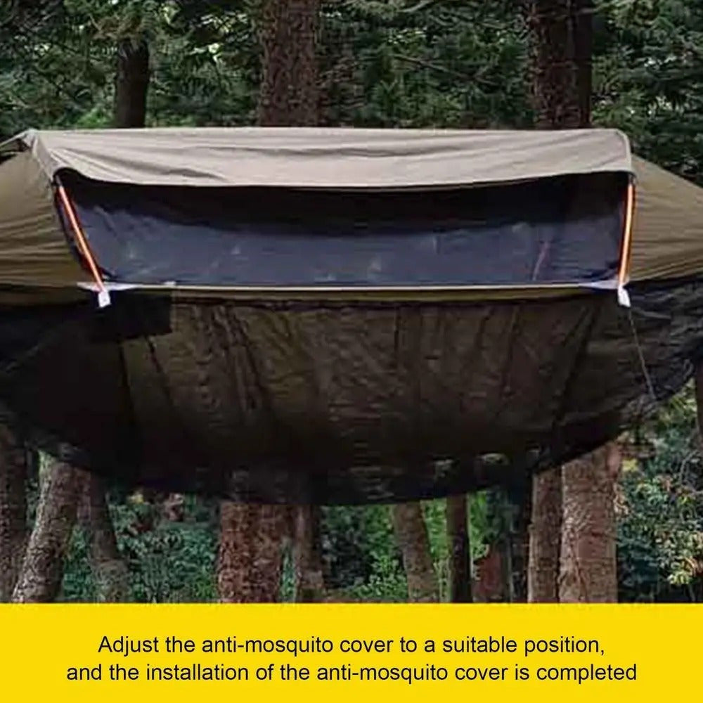 1pc Black Hammock Mosquito Net - Lightweight, Portable, and Durable Mesh Protection for Outdoor Camping, Travel, and Relaxation - Fits All Hammocks, Easy Setup with Adjustable Elastic Bungees, Hammocks for Outside