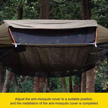 1pc Black Hammock Mosquito Net - Lightweight, Portable, and Durable Mesh Protection for Outdoor Camping, Travel, and Relaxation - Fits All Hammocks, Easy Setup with Adjustable Elastic Bungees, Hammocks for Outside