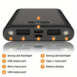 10000mAh Portable Power Bank USB LCD External Battery Charger For Cell Phone