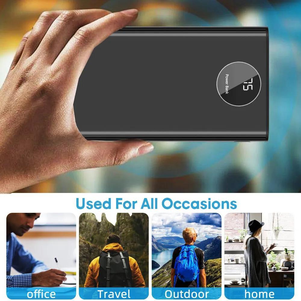 10000mAh Portable Power Bank USB LCD External Battery Charger For Cell Phone