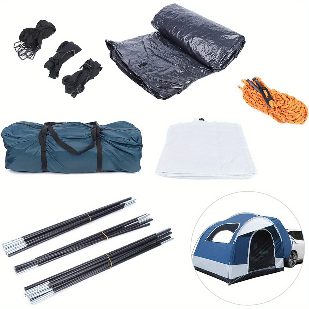Universal SUV Camping Tent 4 Person Camping Tents Canopy Car Shelter Tent New