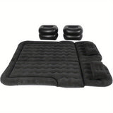 Thickened Car Air Mattress - Inflatable Vehicle Travel Bed for Camping, Road Trips, and Outdoor Adventures - Durable, Water-Resistant, and Portable Sleeping Pad with Easy Inflation and Deflation (Black)