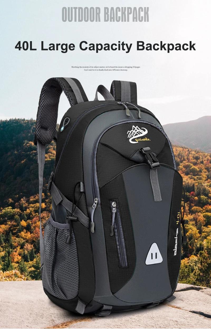 40L Men's Travel Backpack – Large-Capacity Outdoor Bag for Hiking, Camping & Mountaineering