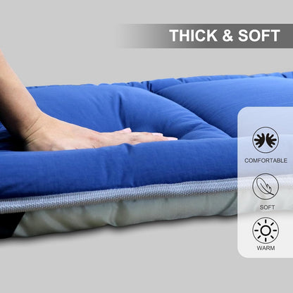 Cot Mattress for Camping - Extra Thick Camping Sleeping Pad for Outdoor, Soft Portable Cot Pad, Non-Slip Camping Mattress Pad (75''x30'') Camping Accessories
