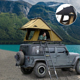 Adventurer Rooftop Tent Hardshell with Luggage RacksandReplaceable Rain Flies, Truck Bed Tent for Camping, Pop Up Overland Roof Top Tents for Truck Jeep SUV Car Van Wrangler Tacoma