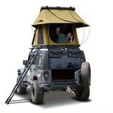 Adventurer Rooftop Tent Hardshell with Luggage RacksandReplaceable Rain Flies, Truck Bed Tent for Camping, Pop Up Overland Roof Top Tents for Truck Jeep SUV Car Van Wrangler Tacoma