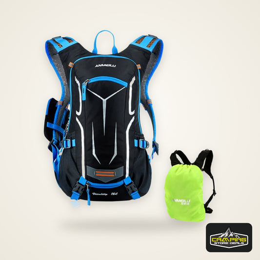 18L Cycling Backpack MTB Bicycle Bag with Rain Cover Breathable Riding Camping Hydration Bike Backpack Hiking Reflective Bags