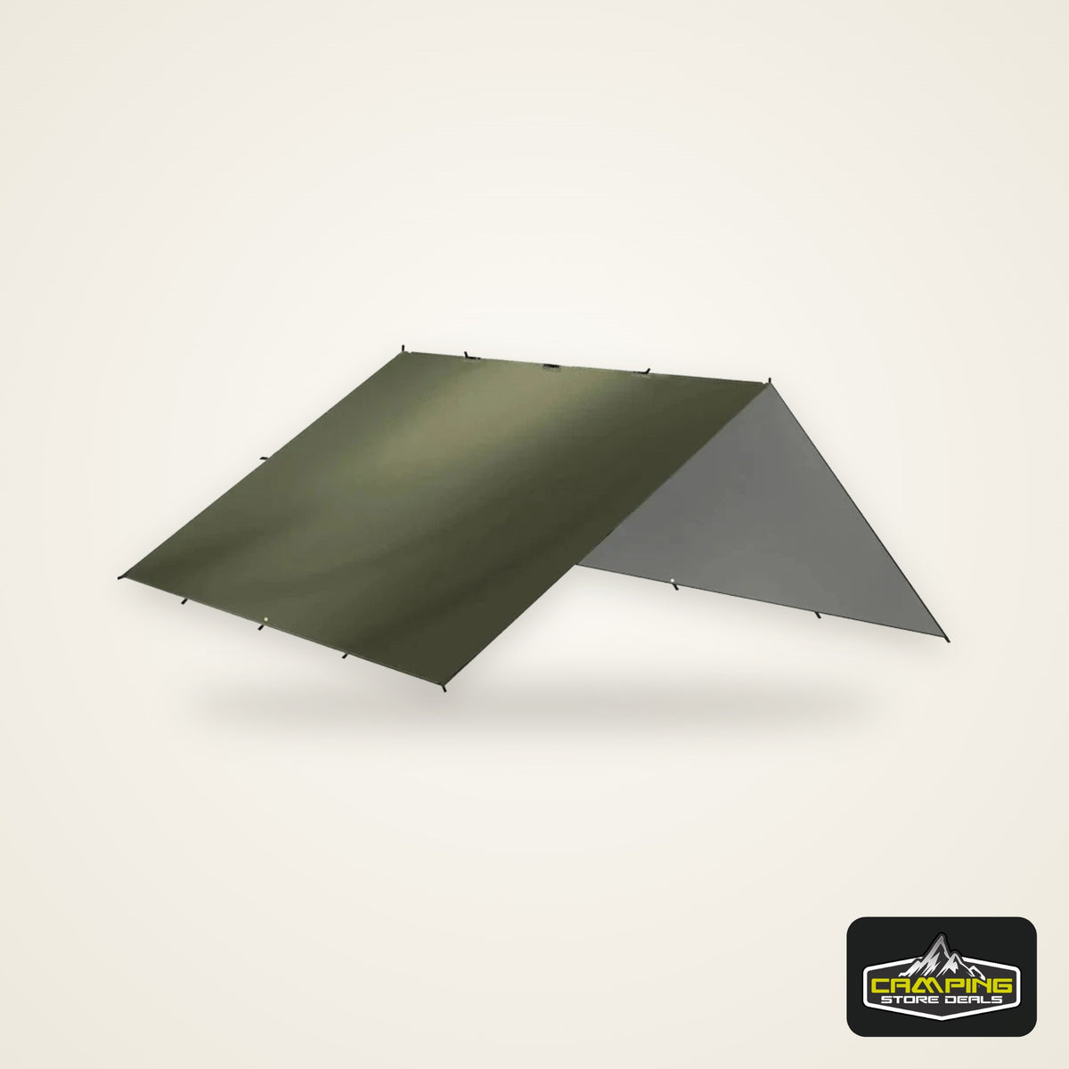 19 Hang Point Tarp Waterpoof Survival Bushcraft Sun Shelter Beach Shade Tent Outdoor Canopy Backpacking Tourist Awning 4x4 3x3m